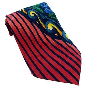 Rush Limbaugh No Boundaries Collection Mens Necktie Fall Leaf Print Stripes